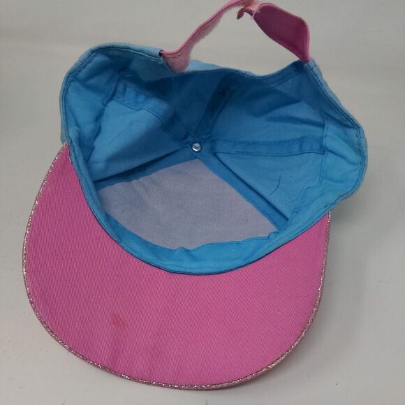 Disney Minnie Mouse Girl's Strapback Hat Blue Pink Adjustable Graphic Logo - Picture 8 of 8